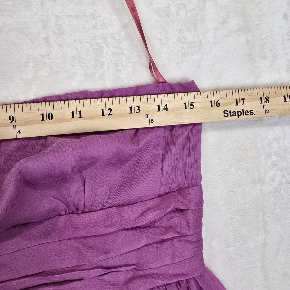 J. CREW Taryn SILK Chiffon Dress Strapless Holiday Party Cocktail Size 6 - Picture 3 of 9